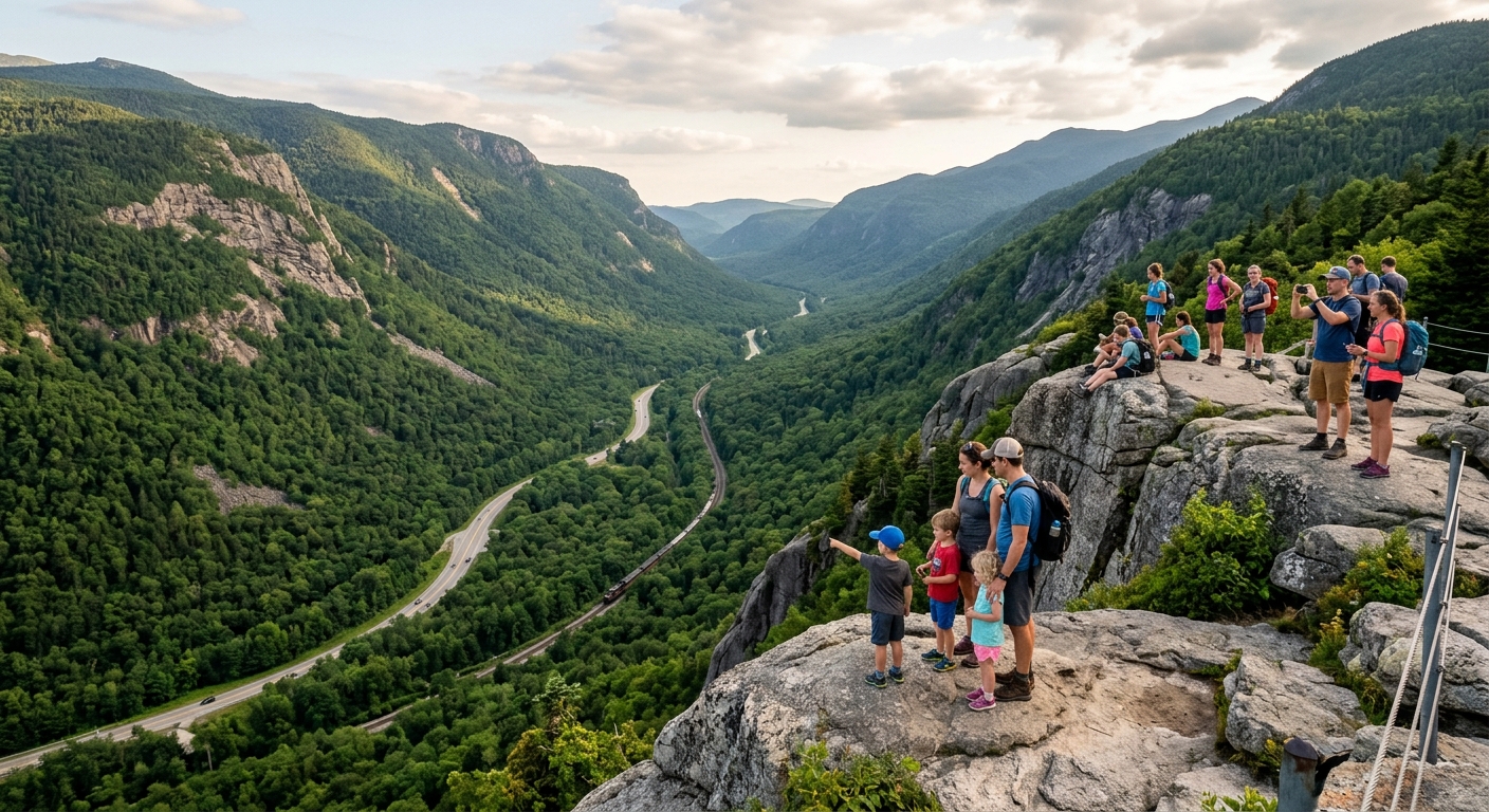 Crawford Notch from the Mount Willard ledges